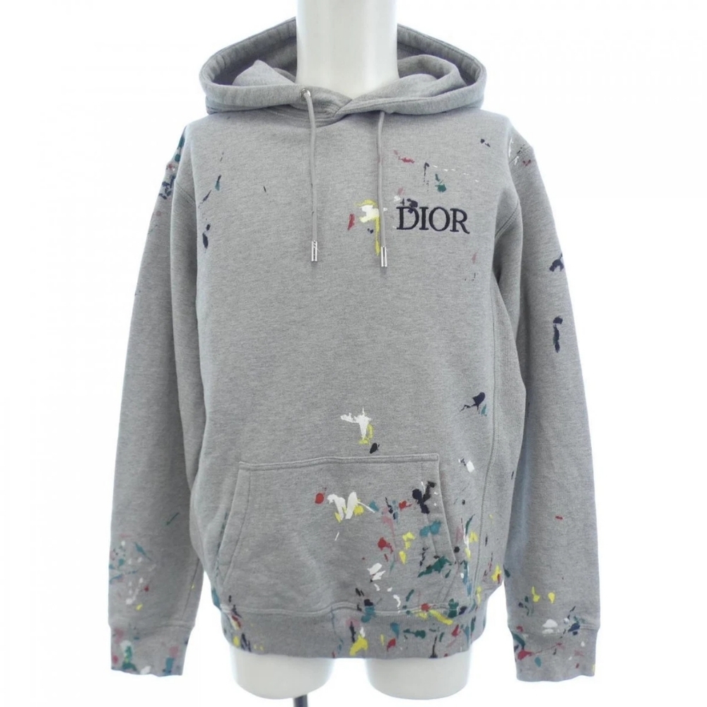 Dior Multicolor Splatter Gray Hoodie